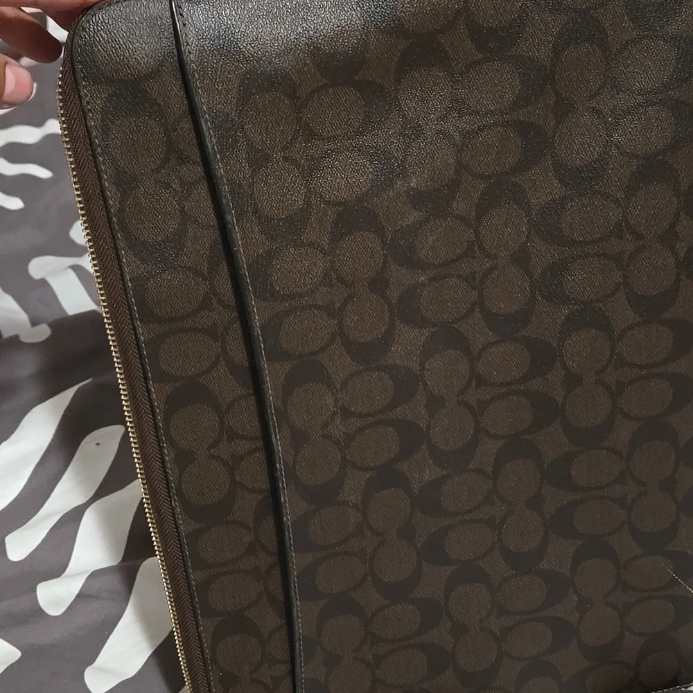 Coach Dark Brown Men's Laptop Bag - Picture 2 of 4